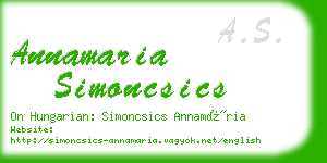 annamaria simoncsics business card